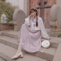 Original Sen female tribal fake two-piece ancient dress autumn and winter bottoming skirt Han element 2020 new temperament womens clothing