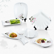 Porcelain Cold Plate Creative Bar Small Plate KTV Snack Plate Plastic Dinnerware Plate Commercial Plate Customization