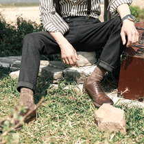 SOARIN British style retro small feet SLIM suit pants MENs business formal casual stretch British nine-point pants