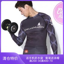 South Korea CM mens wetsuit quick-drying long-sleeved split large size surfing suit sunscreen and UV protection beach swimsuit