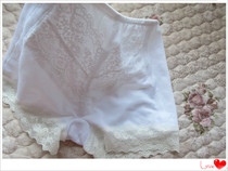 Export belly hip flat-angle leg anti-light bottoming underwear women's white postpartum recovery body pants