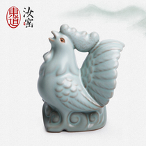 Dongdong Ruyao Kung Fu tea set Ceramic ornaments Boutique tea ceremony tea tray Tea play can raise good luck in the year of the Rooster Tea pet