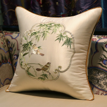 Chinese vintage embroidered sofa cushions Chinese style furniture embroidered hug pillow bedroom soft bag big backrest with heart custom