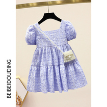 Girls dress summer dress Korean version of childrens foreign color Net Red childrens clothing princess dress summer baby Summer thin skirt