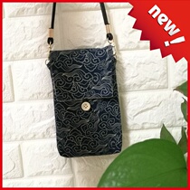  New fabric mobile phone bag vertical messenger mobile phone bag portable hand-made small bag key bag coin purse wild