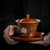 Antiquity cup cover cup without hot kunkung fu tea set single three-tall cup of Japanese ceramic tea cup grab bowl