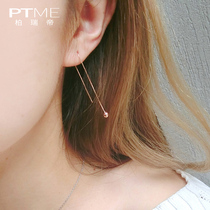 Face thin earrings stud earrings ear chain drop earrings ear line femininity sterling silver long simple earrings 2020 new trend