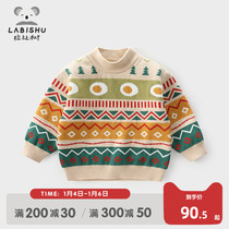 Rabbi tree childrens clothing boys sweater winter clothing new baby pullover knitwear spring and autumn clothing childrens foreign style sweater