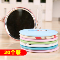 Round small mirror children make-up mirror female portable carry-on bag in small round mirror bifacial small mirror with carry-on mirror