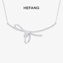 HEFANG He Fang jewelry ribbon knot choker new female pendant light luxury niche temperament short necklace wedding
