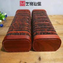 Large Red Acid Branches Count Beads Massage Pillow Care Cervical Spine Sleep Red Wood Cool Pillows A Pair Of Real Wood Carved Beads Healthy Pillows