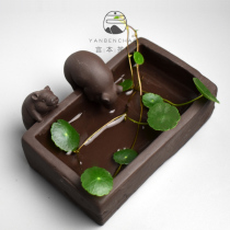 Word for tea Tea Favorites small pig Drink water Abundant Clothing Trough section Mud Purple Sand ashtrays Gongfu Tea Tea Tray Hem