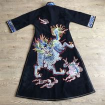  Cloud decoration totem 2021 original ethnic style womens handmade embroidery old embroidery Kirin Tuyu book casual long jacket