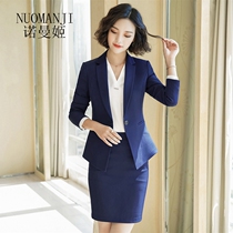 Norman Maggies new Long sleeves Lady Career Temperament Business Repairs High-end Workwear Pure Color Minimalist Suits