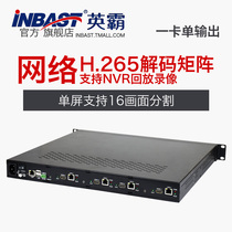 Hero 2-screen H 265 network HD decoding matrix Single-screen 16-split decoding Digital matrix video decoder