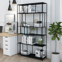 Nordic decoration bookshelf shelf Floor partition Creative living room ins wind wall storage shelf Wrought iron partition