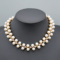 Antique necklace American antique jewelry Fine vintage artificial pearl necklace Gorgeous prom style