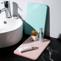 Diatomaceous earth sink sink diatom mud wash table Cup cushion toilet soap pad soap box waterproof pad rack