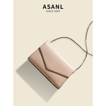 ASANL Mini Chain Small Square Leather 2022 New Summer Advanced Sense One Shoulder Shoulder Squint Shoulder Small Women's Package