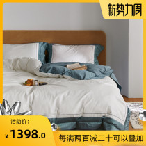  Fasania four-piece cotton simple cotton spring and summer quilt cover urban bed sheet bed sheet high-end satin