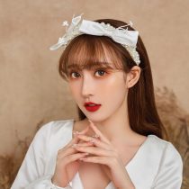 Special price does not return no gift box dream Yao bride white bow pearl hair band hair accessories beautiful hair band