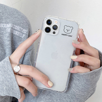 Apply Apple 12 phone shell womens iPhone11pro sleeve 12mini full package lens x xr xsmax anti-fall pro ultra-thin max transparent silicone pro