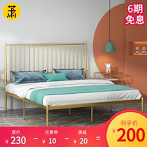 European-style environmental protection wrought iron bed 1 5 meters 1 8 meters double bed 1 2 meters single bed iron bed Metal steel pipe bed