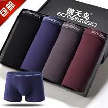 Proud Bird Mid-Waist Narrow Side Modale Cotton Men Flat Corner Pants Sexy Pure Cotton Breathable Antibacterial Mens Four Corner Pants