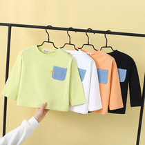 Girl autumn 2021 New Baby tide childrens clothing childrens long clothes Korean version of childrens foreign style printing casual wear