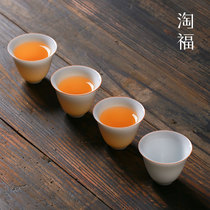 Jingdezhen handmade sweet white porcelain Kung Fu Tea Cup ceramic tea cup Master Cup single cup small tea cup single tea set