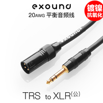 exound Kirlin TRS 6 35 three-core to XLR Canon male speaker balance cable 3 meters