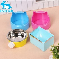 Pet Rabbit Feed Box Metal Pack Border Gnawing Fixed Eclipse basin robust and beautiful and easy to disassemble cleaning up large capacity
