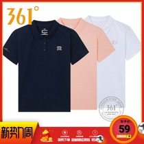 361 Degree Womens 2020 Summer new breathable lapel short sleeve 361 sports T-shirt women polo shirt fashion womens short T