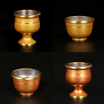 Yuantong Buddha pure copper wine cup Teacup Household God of wealth cup Guan Gong landlord for wine plain noodles for cup trumpet