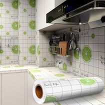 Kitchen anti-oil stain sticker thickened high temperature resistant tabletop cupboard fireproof and waterproof moisture-proof hearth self-adhesive wall sticker wallpaper