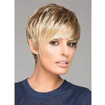 Short straight hair for ladies light blonde new Amazon Wig