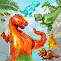 Dinosaur theme party birthday aluminum film balloon children Full Moon Year decoration supplies background wall dress