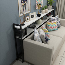 Sofa rear shelf ultra-narrow living room long table bookshelf against the wall multi-layer floor-to-ceiling storage gap shelf bedside