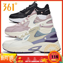 361 Degrees Women Shoes Sneakers 2019 Winter New Internet Red Old Daddy Shoes 361 Degrees Abrasion Resistant Fashion Casual Shoes Women Tide