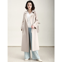 NZ leisure OL wind temperament long lace waist slim double wool coat women 2021 New woolen coat