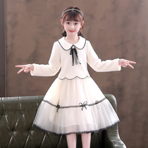Girls sweater Spring and Autumn new foreign style Korean autumn winter sweater dress children Autumn Sweater Dress