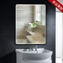 The dressing mirror that can be pasted on the wall is wall-mounted non-perforated small dormitory wall makeup toilet