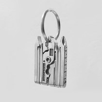 Multi-function keychain pendant folding maintenance universal gadget Swiss technology personality creative Stainless steel portable