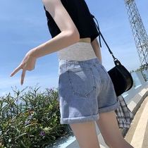 Pregnant women shorts in summer wear loose fashion thin broad legs blows pants summer jeans casual summer dress