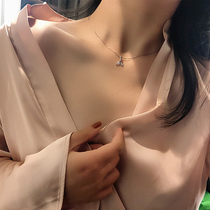Temperament Fishtail Necklace Woman 2021 New Summer Style Light Extravagant Advanced Senses Lock Bone Chain Lukewarm Wind Minimalist Neck Chain