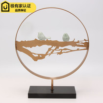 Modern new Chinese style creative home living room TV cabinet Entrance decoration Model room Soft assembly decoration Wine cabinet crafts