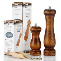 Pepper Sesame sea salt pepper Freshly ground black pepper grater solid wooden steak seasoning grinder