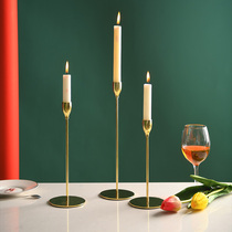 SAUMUR golden candle holder pendulum pieces American table candlelight European-style minimalist home light lavish candlesticks