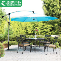 Sunshine outdoor parasol 3 m folding stall large banana umbrella courtyard garden beach umbrella Post