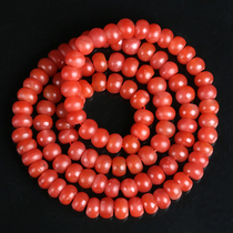 72 46 grams (Baoshan material) Ping An Persimmon Red South Red Agate Ping Button Bracelet Multi-circle Buddha Beads